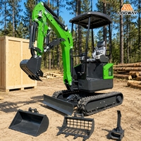 Efisiensi Kerja Tinggi Excavator Mini LOGWAY Lebar Bucket 400mm Operasi Serbaguna untuk Lokasi Kerja Kecil Mini Digger