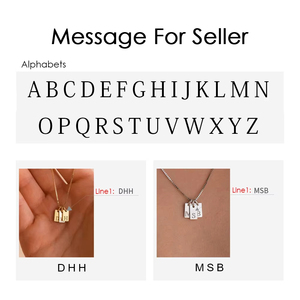 EManco <span class=keywords><strong>Gioielli</strong></span> Minimalisti <span class=keywords><strong>con</strong></span> Iniziali, Collana <span class=keywords><strong>con</strong></span> Ciondolo Rettangolare Personalizzato in Acciaio Inossidabile per Donne - Product Image 5