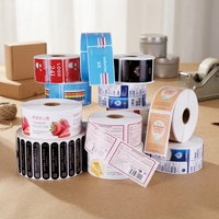 Impression de rouleaux d'étiquettes adhésives personnalisées, autocollants imperméables avec logo d'entreprise pour l'emballage de produits et la marque