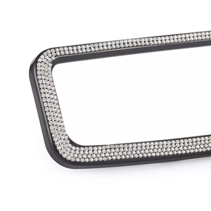 Espejo retrovisor personalizado para coche, accesorios decorativos para Interior, diamantes de imitación - Product Image 4