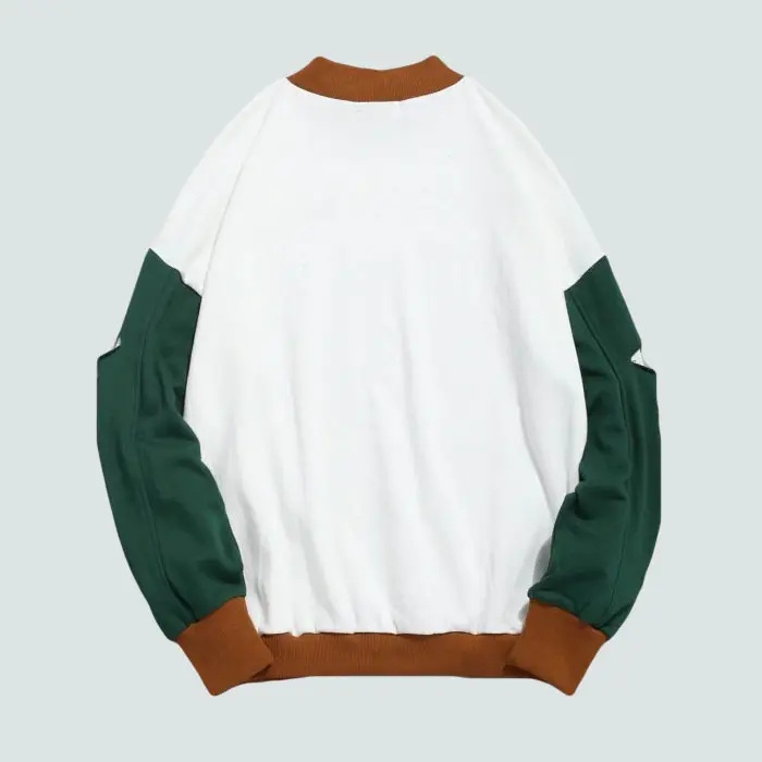 Long Sleeve Harajuku Sweatshirts Men 2022 New Fashion Custom Hoodie Mens Casual O-Neck Patchwork Sweatshirt for Young Men