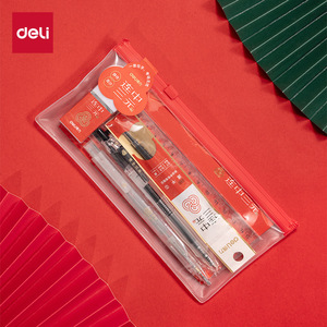 Ensemble de fournitures scolaires Deli SG603, stylo noir 0,5 mm, gomme, règle, pour les examens des étudiants - Product Image 1