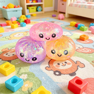 QYS Good Quality Glitter Squishy Smile Mystery Large Rainbow Food Bao Bun Blind <b>Box</b> Fidget Squishies Stress for Kids - Product Image 2