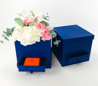 Boîtes à fleurs en papier écologique carrées avec tiroir, recyclables, couleurs et dimensions personnalisées