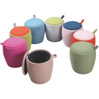 Vente en gros Pouf rond poufs pouf repose-pieds siège canapé couleur stockage coffre tabourets en tissu pour salon canapé