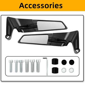 Rétroviseur de <span class=keywords><strong>moto</strong></span> de haute qualité avec 180 °   Rétroviseur à haute visibilité avec fixation par vis en alliage d'aluminium CNC rotatif - Product Image 4