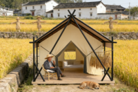 Tente de safari de luxe quatre saisons de la série Neptune |   Hébergement de glamping haut de gamme double couche résistant au vent (80 km/h) (5x7m)