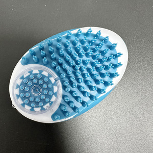 <b>Pet</b> Bathing <b>Brush</b> With Massage Bristles For Cats And Dogs Rubber Material Cleaning And Massaging Tool - Product Image 4