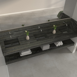 Ensemble de vanité de salle de bains ensemble de vanité de surface solide en acrylique intégral avec armoire de salle de bains en bois ensemble de lavabo de toilette salle de bains <span class=keywords><strong>wc</strong></span> - Product Image 1