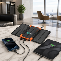 Cargador de Teléfono Solar Multifuncional Nuevo a Prueba de Agua de 10000 mAh 20000 mAh, Banco de Energía Solar Inalámbrico Portátil