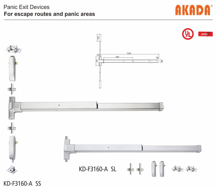 Door Push Bar Panic Lock Set - Escape & Security Solutions