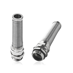 Prensaestopas anti-doblez de latón niquelado, conector de cable eléctrico, prensaestopas espiral M16 - Product Image 1
