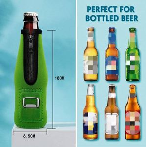 Funda Aislante para Cerveza de Verano con Cremallera, Chaquetas Aislantes de Neopreno con Abrebotellas, Mantén la Temperatura Fría o Caliente, Regalos Promocionales - Product Image 2