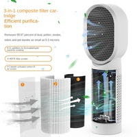 Penyaring Udara HEPA Tiga Lapis Efisiensi Tinggi Resistansi Rendah Komposit H13 True HEPA Filter Pemurni Udara Karbon Aktif