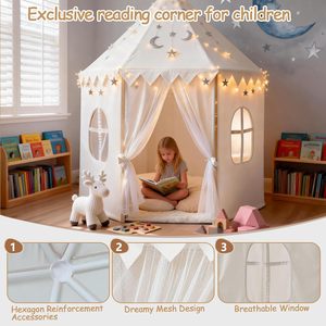 Tienda <span class=keywords><strong>de</strong></span> campaña infantil <span class=keywords><strong>de</strong></span> lona <span class=keywords><strong>de</strong></span> algodón para interiores, tipo <span class=keywords><strong>castillo</strong></span> <span class=keywords><strong>de</strong></span> <span class=keywords><strong>princesa</strong></span>, pabellón <span class=keywords><strong>de</strong></span> juegos, casa <span class=keywords><strong>de</strong></span> juegos, en venta - Product Image 3
