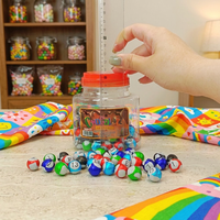 Caramelos de chocolate sólido multicolor con temática de billar, 100 unidades en frasco, dulces para fiestas deportivas, venta al por mayor
