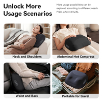 Coussin de massage chauffant USB rechargeable avec contrôle manuel filaire pour soulager les douleurs cervicales, portable pour la maison et les voyages, NON marque modèle A06