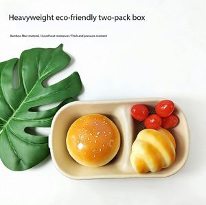 Fournisseur de Boîtes à Déjeuner Biodégradables de Haute Qualité - 950 ml avec Deux Compartiments, Contenants Alimentaires Compatibles avec le Micro-ondes - Product Image 2
