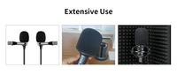 Filtre universel pour pare-brise Microphone Eponge Foam Cover Noir