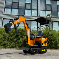 Mini-excavatrice hydraulique sur chenilles Briggs & Stratton XR2100 de 0,8 tonne avec moteur et pompe, multifonction, faible coût d'entretien