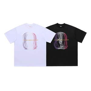 T-shirt col rond 100 % coton 230 g de haute qualité, personnalisé, avec logo brodé et imprimé en relief, respirant, manches courtes, unisexe, coupe classique - Product Image 1