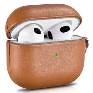 PU Leather Detachable Design Generation 3 Earphones Protective Case Headphone Cover for Airpods 3