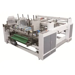 Press type Two pieces corrugated carton box folder gluer machine