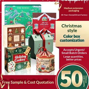 Cajas de Regalo Navideñas Impresas Personalizadas, Paquete Pequeño, Estilo Correo Aéreo, Embalaje Decorativo - Product Image 5