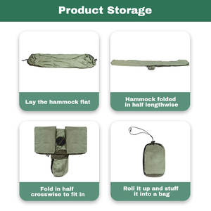 आउटडोर सबसे सस्ता हल्का और त्वरित सुखाने डबल रंग फोल्डेबल स्टोरेज हैममॉक - Product Image 6