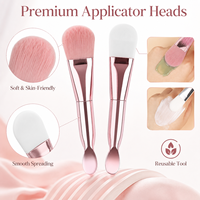 Applicateur de masque en silicone à poils synthétiques doux réutilisable, outils de beauté pour fond de teint liquide, pinceau de maquillage OEM