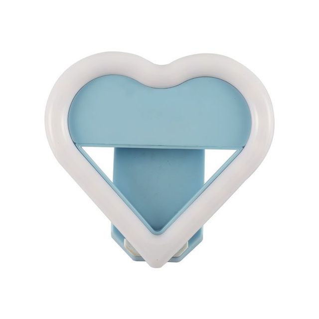 2023 Hot Sale 4 Levels Adjustable Portable Phone Clip On Heart Design Selfie Beauty Make Up Rechargeable Led Ring Light