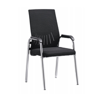 Best-seller quatre pattes arc mahjong chaise de négociation maille dossier confortable réception chaise de conférence