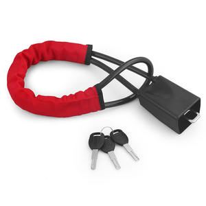 Cross-Border Anti-Theft Device Steel Car Steering Wheel Lock and Seat <b>Belt</b> <b>Buckle</b> Lock with 3 Keys Multiple Colors Available - Product Image 1