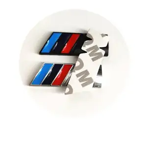 Lencana untuk BMW M Sport Emblem Stiker Sayap Samping Fender M Power Badge Chrome Matt Hitam 45Mm X 15Mm