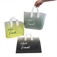 Sacs de courses réutilisables de luxe en polyéthylène, emballage de vêtements biodégradable avec logo coloré pour supermarché