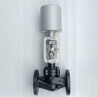 Vannes d'eau électriques à deux ou trois voies pour CVC, chauffage, régulation proportionnelle dynamique du débit, contrôle intégré de la température, structure en T, DN15-DN125