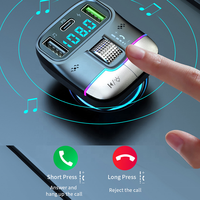Reproductor de Audio Mp3 PD25W, Cargador de Coche USB, Transmisor FM, Modulador FM, Reproductor de MP3 para Coche, Transmisor FM Bluetooth para Coche, Kit de Manos Libres