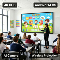 Интерактивная смарт-доска 55 дюймов с сенсорным экраном 4K, цифровая доска для конференций и совещаний, прямые поставки с завода в Китае (ODM)