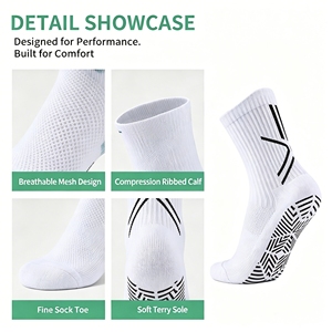 Wholesale <strong>Men</strong> <strong>S</strong> Professional Football <strong>Socks</strong> Sweat Absorbent Breathable Mid Calf Anti Slip Training Soccer Sports <strong>Socks</strong> - Product Image 2