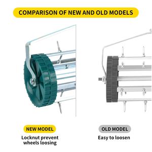 Vertak <span class=keywords><strong>Scarificateur</strong></span> <span class=keywords><strong>manuel</strong></span> à pousser pour <span class=keywords><strong>pelouse</strong></span>, 18 pouces, roulettes, aération du sol - Product Image 5