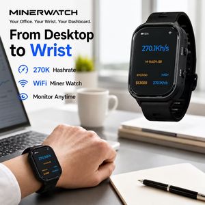 <span class=keywords><strong>Montre</strong></span> de suivi d'activité pour mineurs de Bitcoin - Surveillance en temps réel du statut des machines de minage ASIC - Miner Watch - Product Image 1