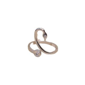 Women's Pure Silver Swan <b>Ring</b> Romantic Korean Version Adjustable Fashionable 18K Plating Simple Opening <b>Plain</b> 17077 Wenchi China - Product Image 5