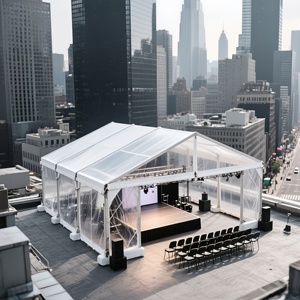 Grande tente événementielle en forme <span class=keywords><strong>de</strong></span> A, structure en aluminium personnalisée, auvent en PVC durable, abri commercial pour entrepôt, mariage et festival - Product Image 5