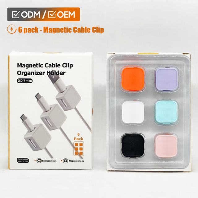 Portable Magnetic Cable Clips Set Multi Purpose Wire Organizer Desk Cord Holder for Android Phone Accessories With Box Packing