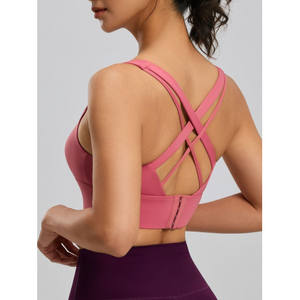 Soutien-gorge de sport à maintien élevé pour femme CROSS GOOD Mexico Modèle JV032 pour l'entraînement, le fitness et le yoga, rose, taille M - Product Image 2
