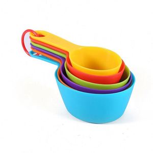 BPA Free and Dishwasher Safe Plastic <b>Measuring</b> Cups and <b>Spoons</b> Set Dry <b>Measuring</b> Cups Set with Spout and Leveler - Product Image 1