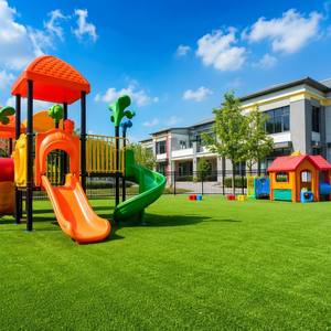 Césped Artificial de Polietileno Verde, Altura del Pelo 30 mm, Ancho 4.0 m, Fácil Instalación, Uso en Exteriores y Parques Infantiles - Product Image 1