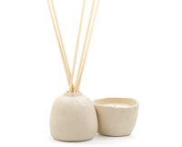 Diffuseur de bouteille de diffuseur de roseau en céramique fait à la main personnalisé avec décoration de bougeoir en céramique pour la maison, le bureau