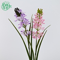 Bunga Hyacinth Sutra Buatan 70cm 3 Daun Grosir untuk Dekorasi Rumah, Ruang Tamu, Fotografi, dan Pernikahan