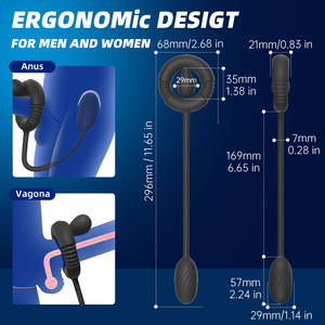 Мужской новый беспроводной вибратор-массажер для простаты с эффектом реального прикосновения, из АБС-пластика и силикона, анальная пробка для ежедневного использования - Product Image 4